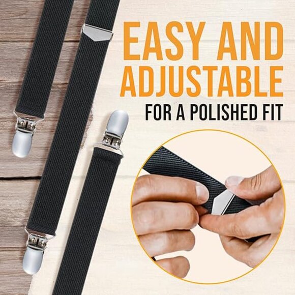 HOLD'EM Shirt Stay for Men Police Military Non Slip Clips - Black Straight - Picture 4 of 7